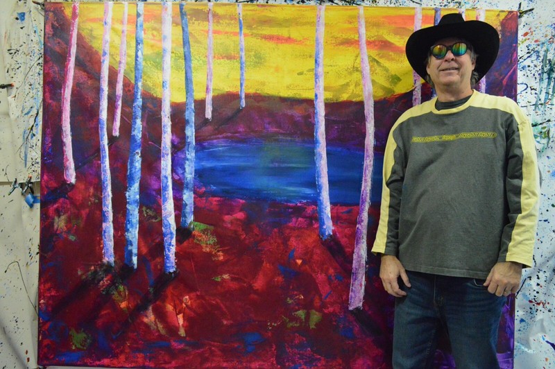Mark Little Original ￼Professional Painting 84”X62” (7 Foot) Abstract Modern XL gallery