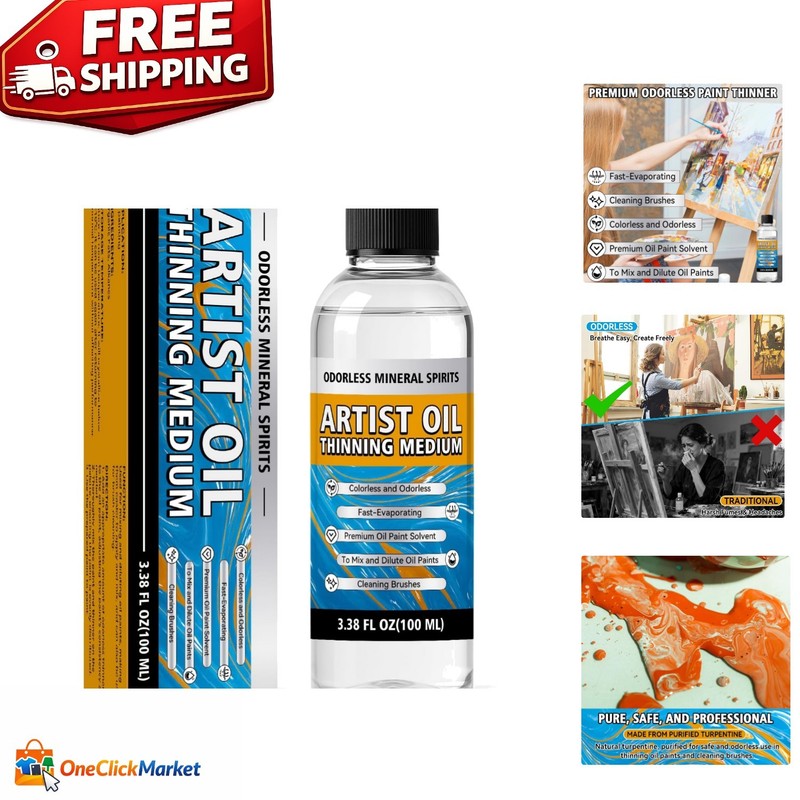 Odorless Mineral Spirits 100ml – Paint Thinner for Effortless Mixing