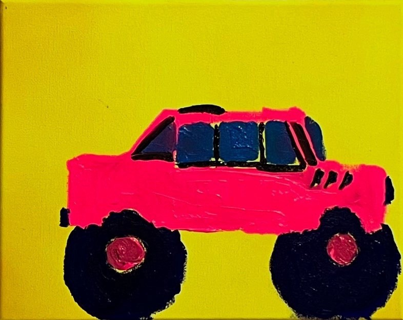 “Pink Pony Club” Monster Truck Limo Art Painting Wall Art By Louie Vent