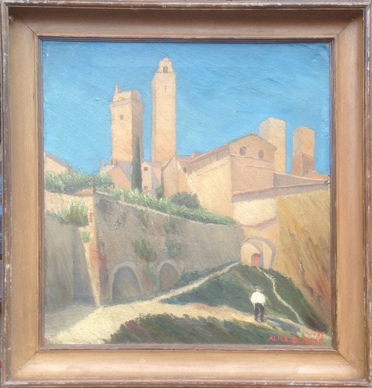 Alice Bruhn Tvede (1883-1970): SAN GIMIGNANO in TOSCANY, ITALY