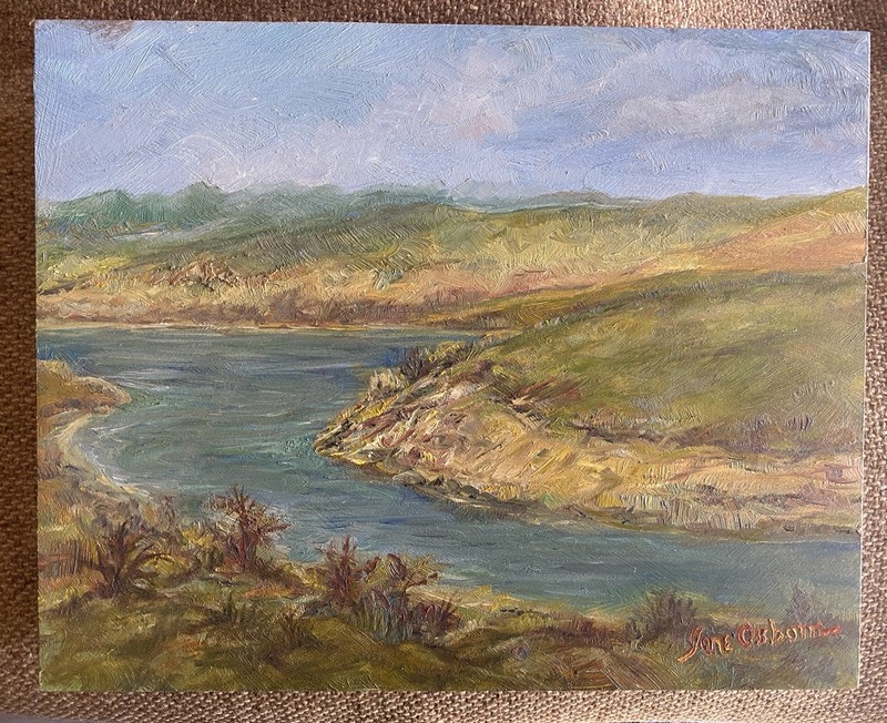 Original Oil Painting Wyoming Landscape Signed 8×10