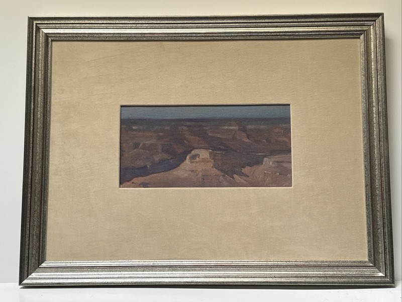 JOHN AXTON PAINTING LANDSCAPE GRAND CANYON VIEW IMPRESSIONIST FAMOUS LISTED OIL