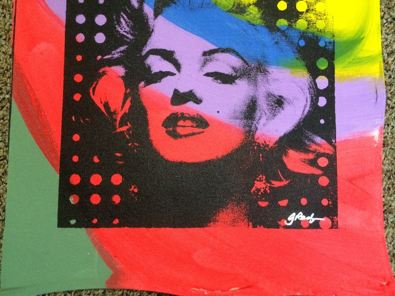 MARILYN MONROE original SILKSCREEN & Acrylic on CANVAS by GAIL RODGERS SIGNED gallery
