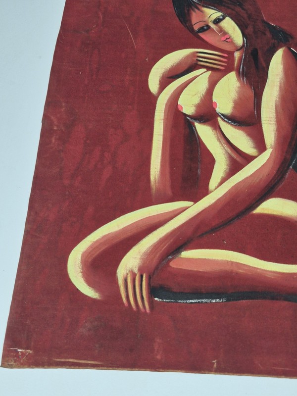 ART Vintage Woman Velvet Painting 21 x 15 gallery