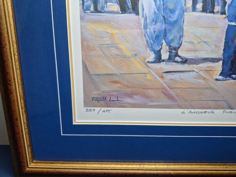 Raynald Leclerc Signed Lithograph 337/475 Framed 16x20 Mat Glass Canadian Art gallery