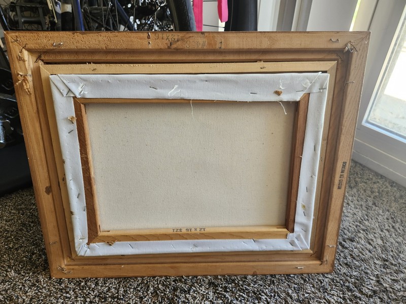 A. King Signed Framed Original Realism White Cat Canvas Painting OOAK gallery