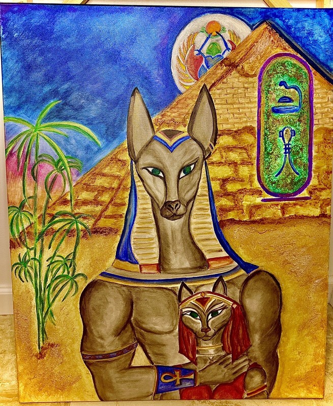 Handmade Egyptian Art Hand painted On Canvas