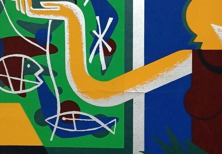 1995 MIAMI MODERNISM ART & DESIGN ART DECO LE SILKSCREEN EXHIBITION POSTER gallery