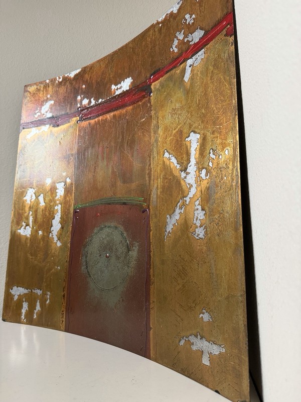 Original Tony Evans Early 80S Multi Color metal wall art California Artist gallery