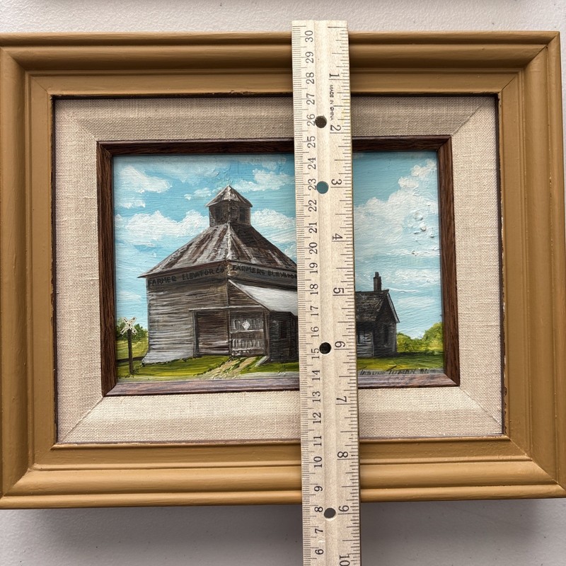 Set of 2 Original Oil Paintings Farm Country Cottagecore Framed Artist Signed gallery