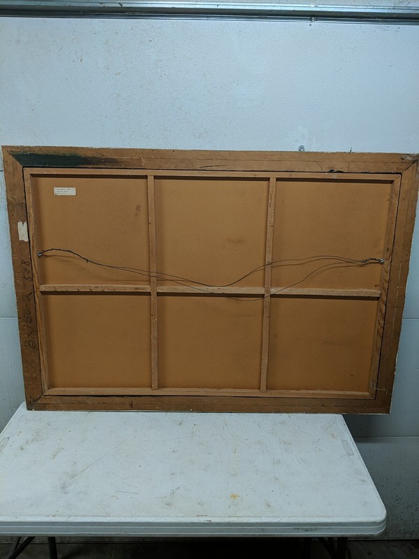 William Saltzman 1969 framed plaster on board 37 in x 53 in "Low Relief" gallery