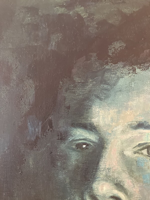 “In Darkness” Portrait Study Original Oil Painting Art By Daniel W Green gallery
