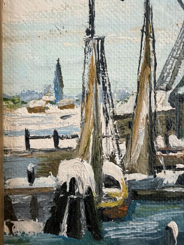 Classic Oil Painting Scenery "Windmill Scene" Fine Small Art gallery