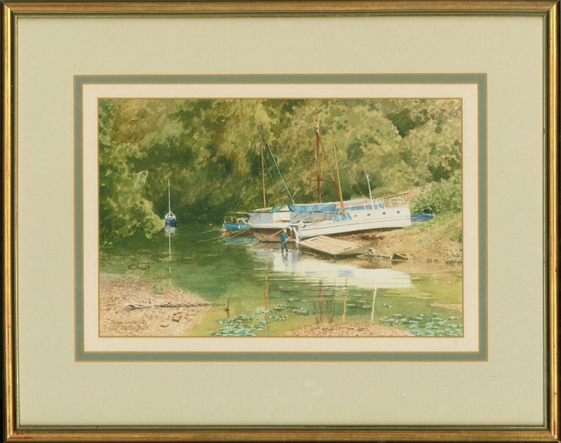 John Gills – 20th Century Watercolour, The Old Mill Creek