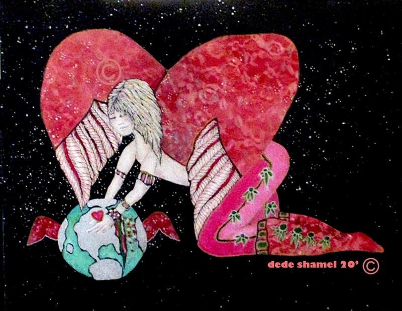 Angel Prayer Original-DeDe Shamel-Listed Artist-8″x10″