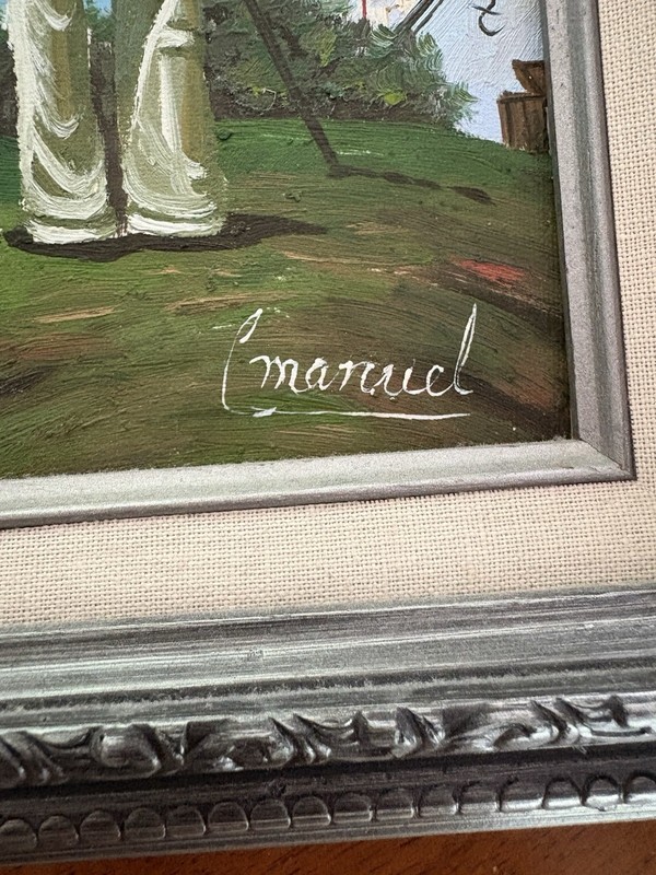 original mid-20th-century oil painting by artist C. Manuel gallery