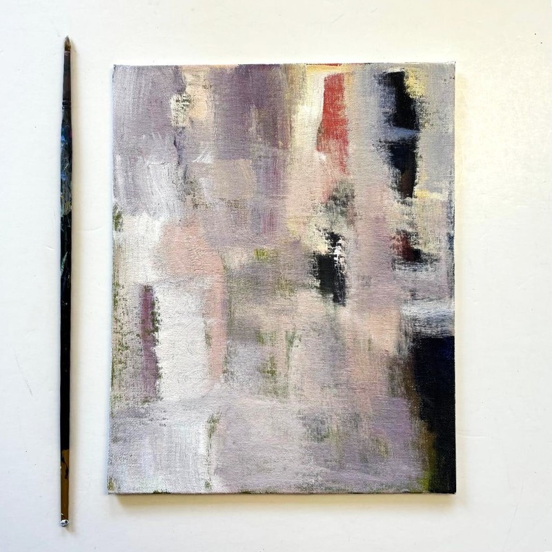 Original acrylic abstract painting , 8″ x 10″, textured signed small art canvas