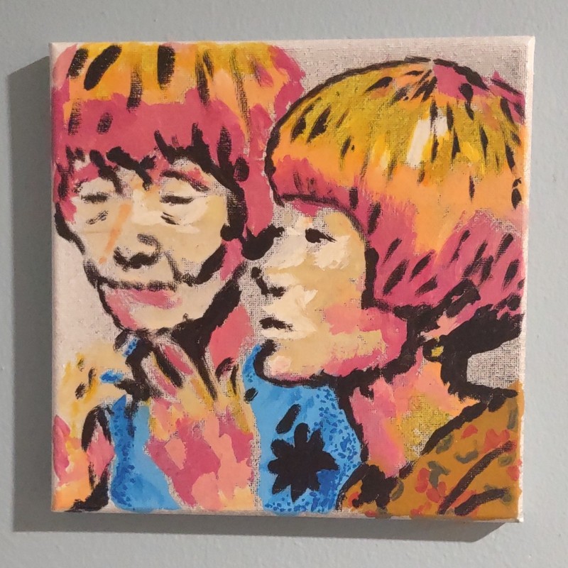 Alex Spalding Barbershop #9 Signed Original Pop Art Women Portrait Canvas 2024