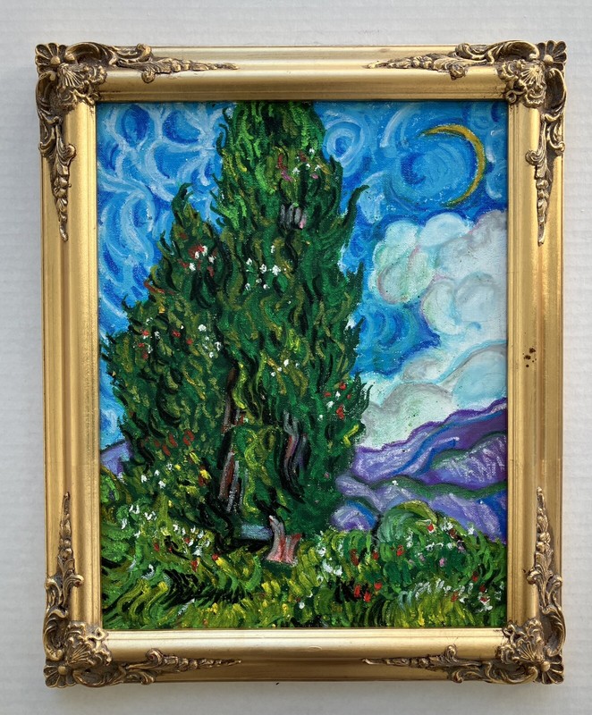 Vincent’s Landscape’s Original Reproduction Van Gogh of Chestnut Tree 11×14