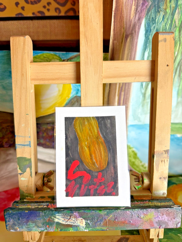 ACEO Original Abstract Acrylic Marker Got Nuts? Painting 2.5×3.5 inches