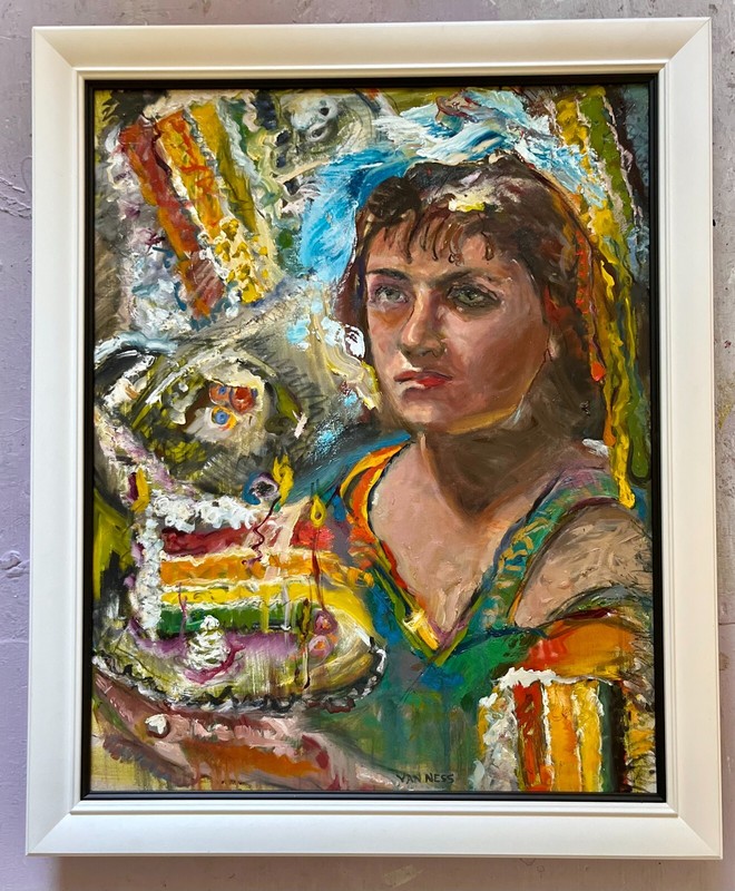 Original Oil Painting, ‘Portrait of a Woman’, by Van Ness