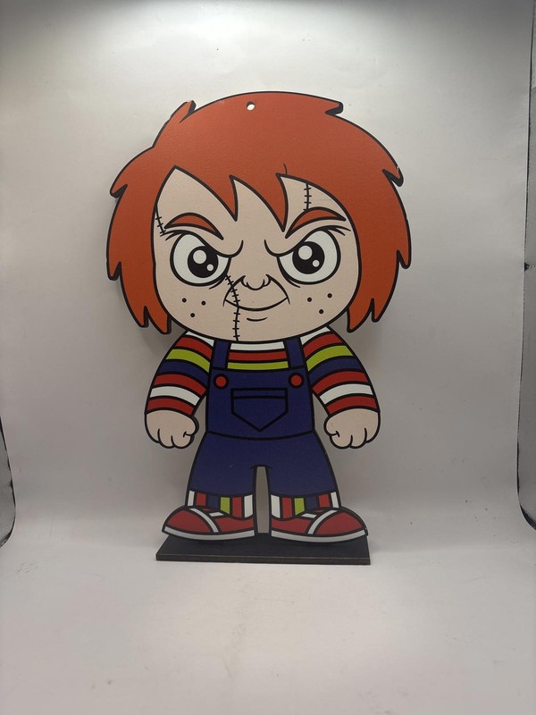Printed Chucky child’s play standee