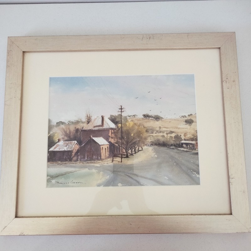 Original Signed Barry Green Watercolour Painting Outback Store QLD AUSTRALIA gallery