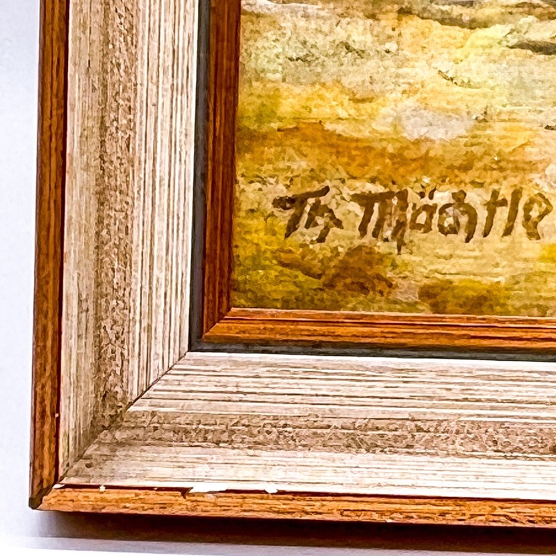 Original Oil Painting Framed, Signed with Picture Frame Th. Mächtle | 30 x 36 cm gallery