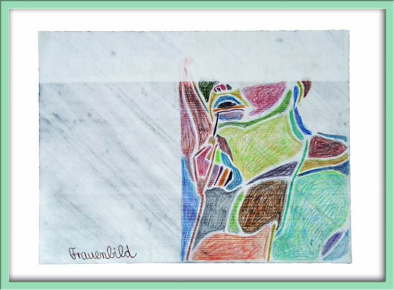 «Woman Picture – Look Again» / Framed Drawing / Framed Drawing