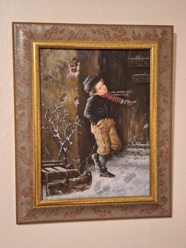 Stunning Oil Painting on Wood Framed