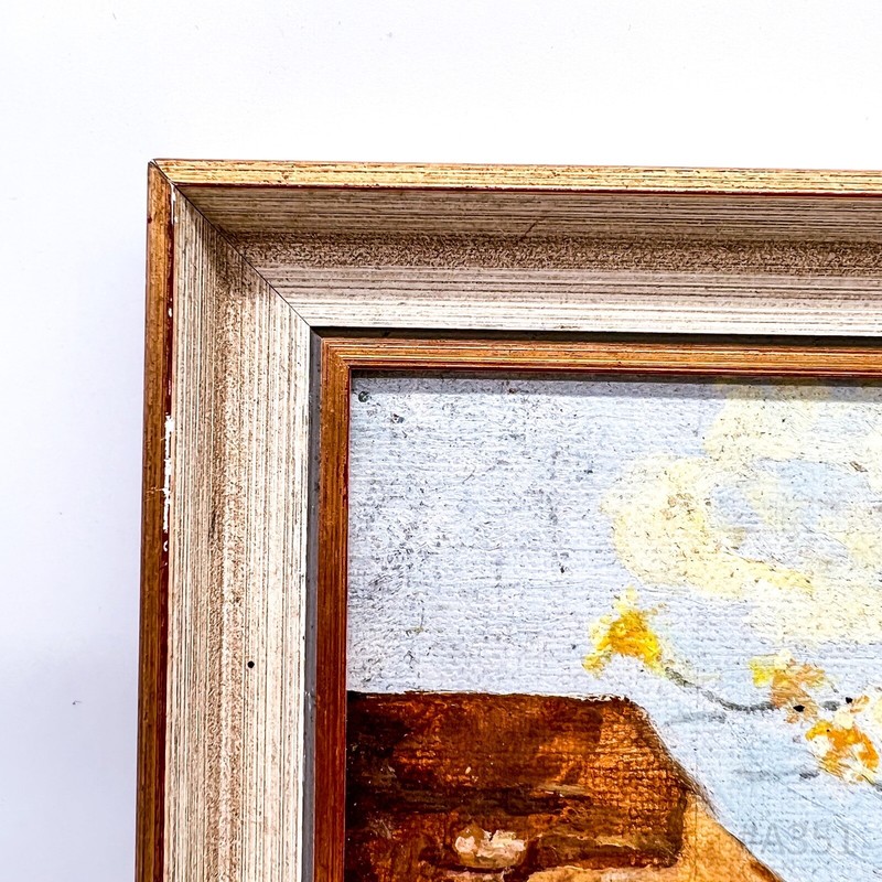 Original Oil Painting Framed, Signed with Picture Frame Th. Mächtle | 30 x 36 cm gallery