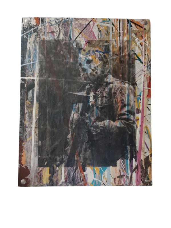 Jason Voorhees Friday The 13th Horror Neo-Noir Abstract Painting 11 x 14