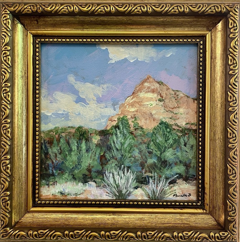 Zion National Park Original Acrylic Painting Framed Southwest Desert Artwork