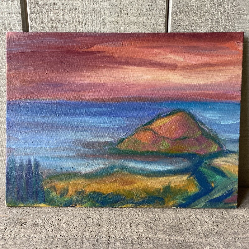 Original Oil Painting Big Sur California Coast Point Sur Impressionist