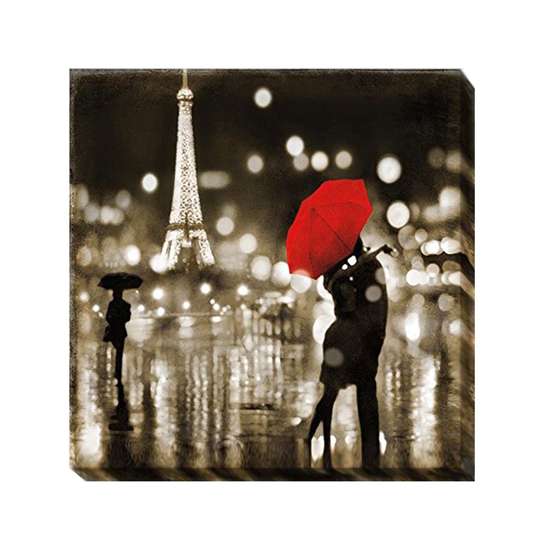 A Paris Kiss by Carrigan Oversize Gallery-Wrapped Canvas Giclee (36 in x 36 in)