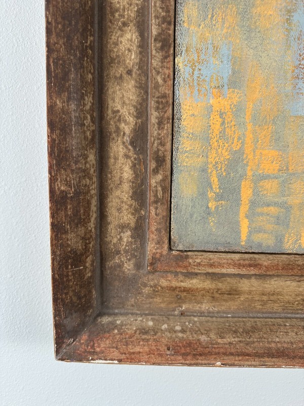 Murray Hantman ca. 1950's Abstract Expressionist oil painting mid-century modern gallery