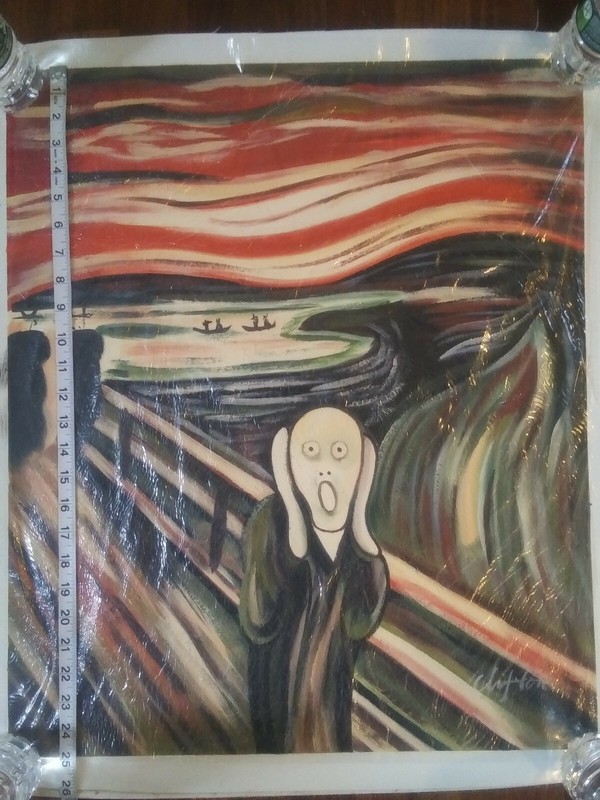 The Scream by Edvard Munch 24.5 X 20.5 Oil Painting by Clifton