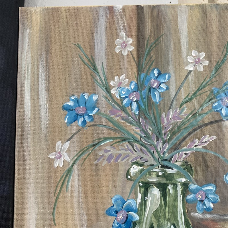 Original Art Acrylic Painting On Canvas COA By Juan Corral Signed 11” X 14” gallery
