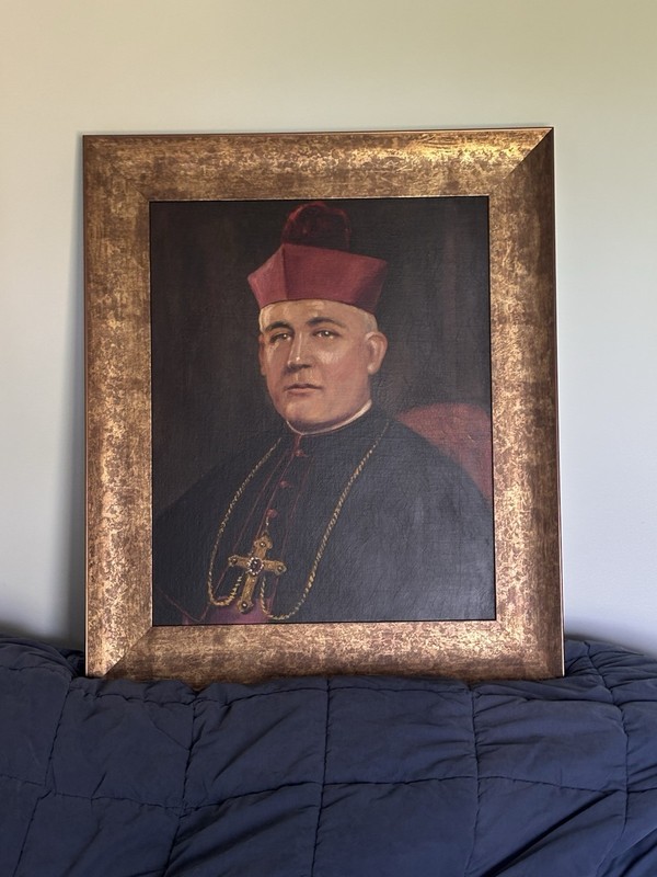 Vintage Religious Oil Painting Priest/Cardinal Catholic – Recently framed