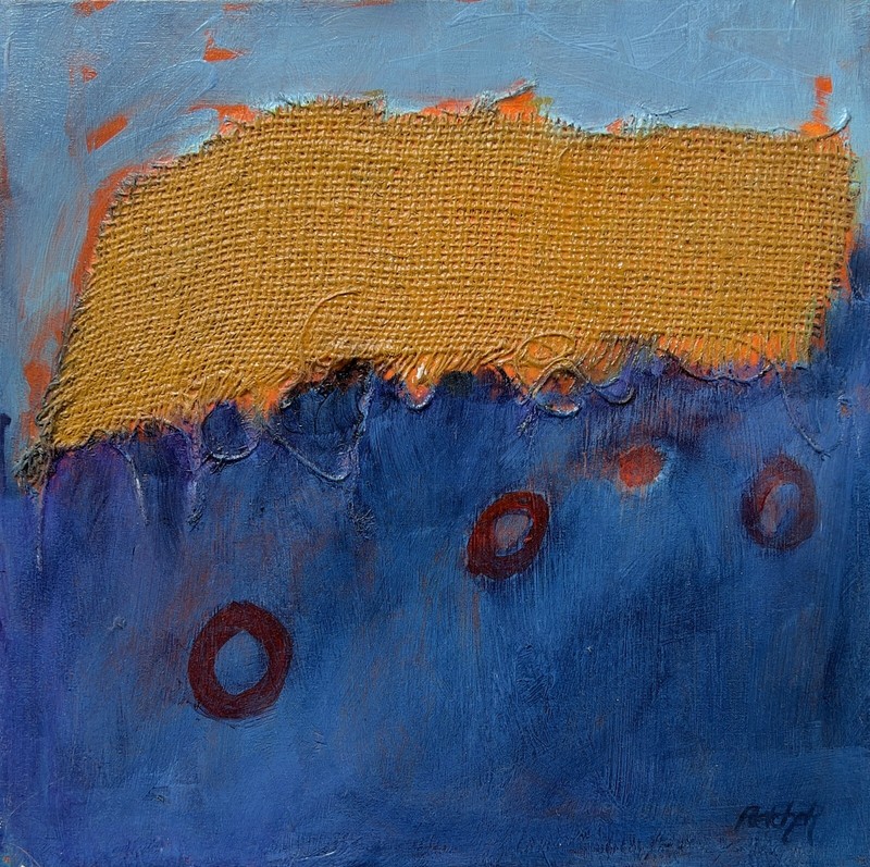 ABSTRACT JELLYFISH Beautiful Mixed Media Painting Abstraction of Jellyfish Art