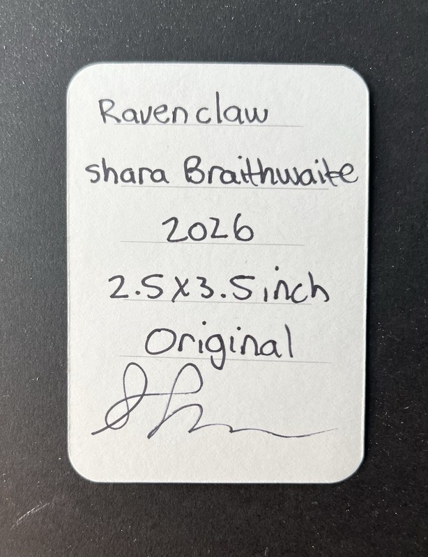 ACEO original art “Ravenclaw” Harry Potter Signed 2026 2.5x3.5in hogwarts gallery