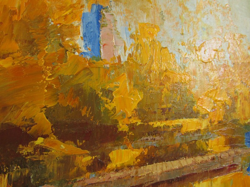 Abstract painting Author's work Original painting Oil wall art Autumn reflectio gallery