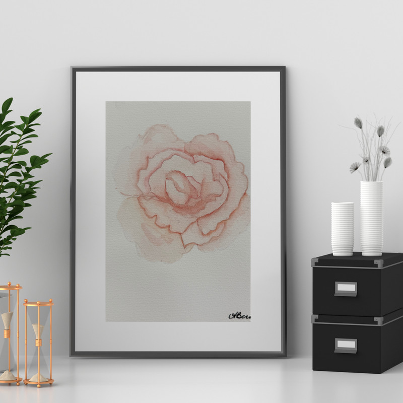 Abstract Watercolor Art on Paper – Colorful Modern Design 5x7 gallery