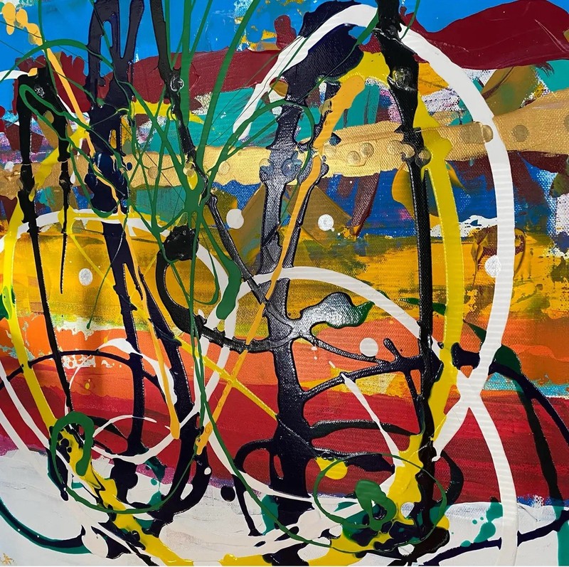 Contemporary Original Abstract Art Acrylic Painting Latino Expressionist Artist gallery