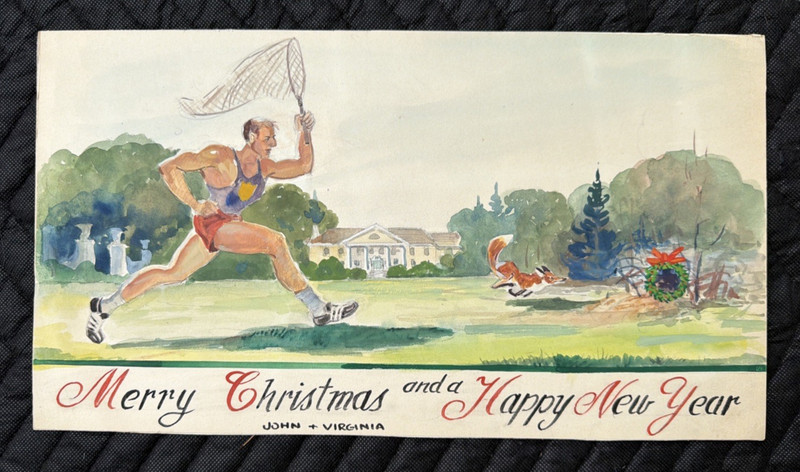 John Peirce “Merry Christmas And A Happy New Year John + Virginia” John DuPont