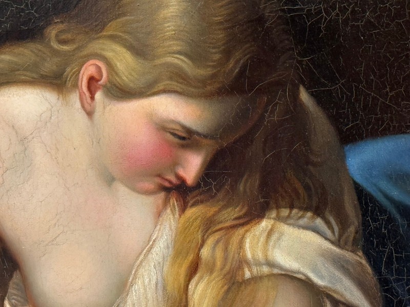 19th Century Oil on Canvas Painting of a Reclining Lady gallery