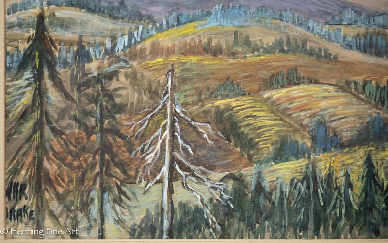 Antique Painting Washington Hills from Crown Point Vista by William H. Drake gallery