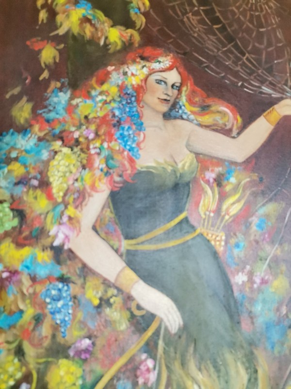 lady of the forrest oil painting redhead forest elf bow bow wood fairy warrior gallery