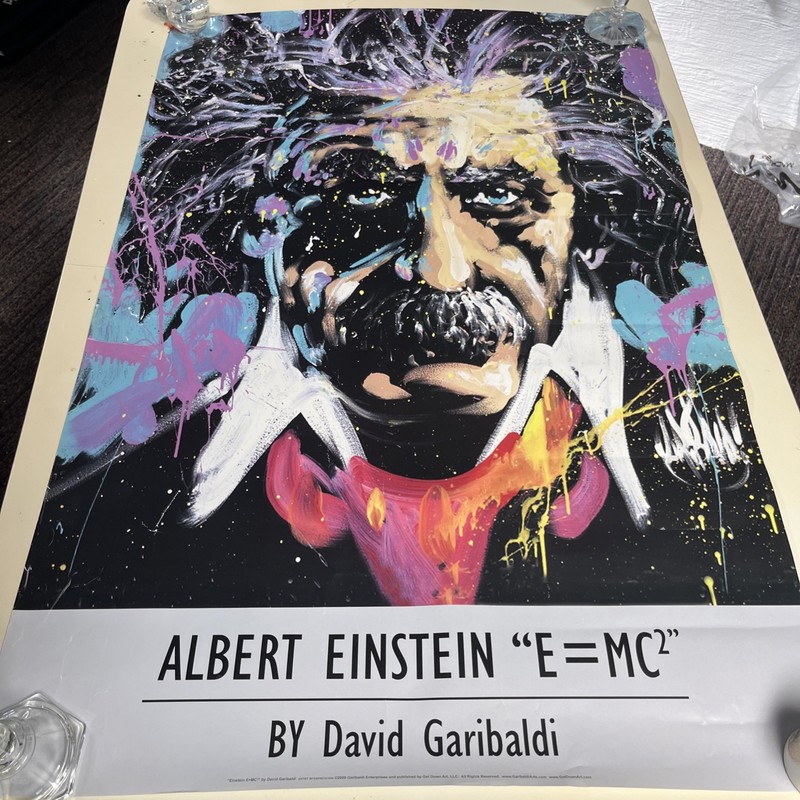 Albert Einstein “E=MC2” Poster Preown David Garibaldi 34”x22” Genius Funky Loud