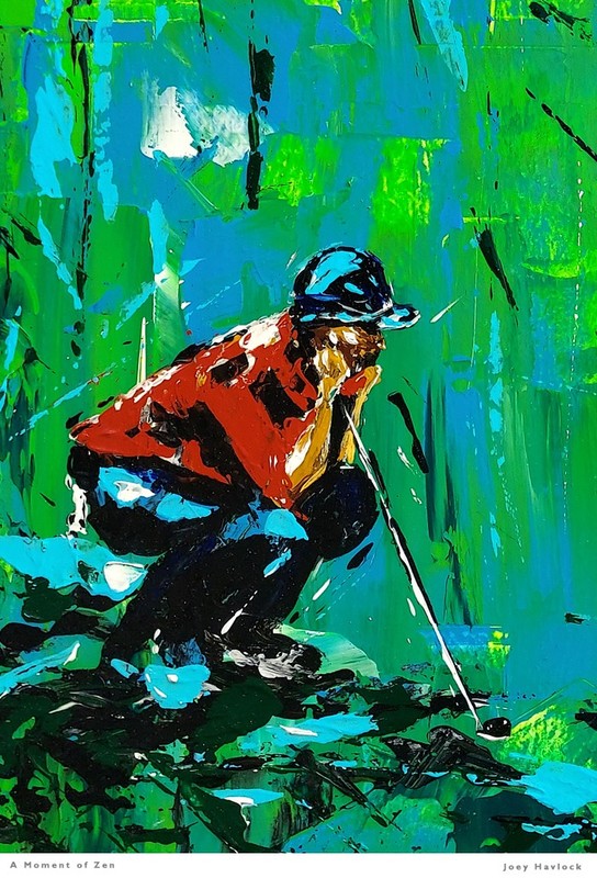 HAVLOCK - A Moment of Zen - SWINGERS Original Impressionist Golf Painting gallery